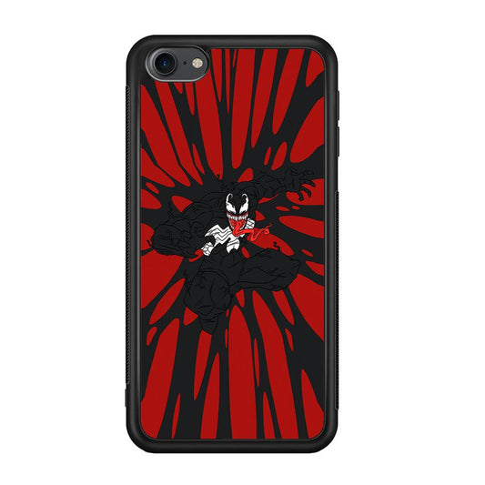 Venom The Nightmare Jump iPod Touch 6 Case-Rubber Black (2D Case)-Oxvistore