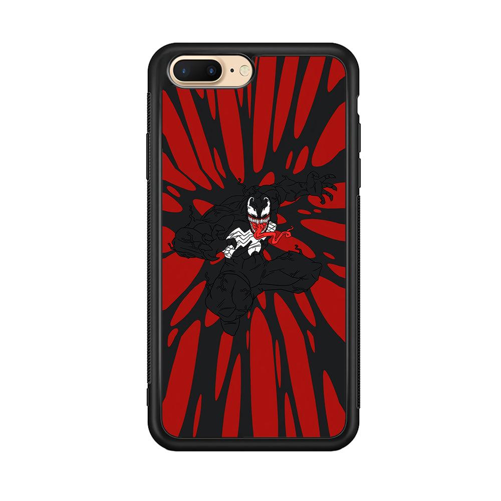 Venom The Nightmare Jump iPhone 7 Plus Case-Rubber Black (2D Case)-Oxvistore