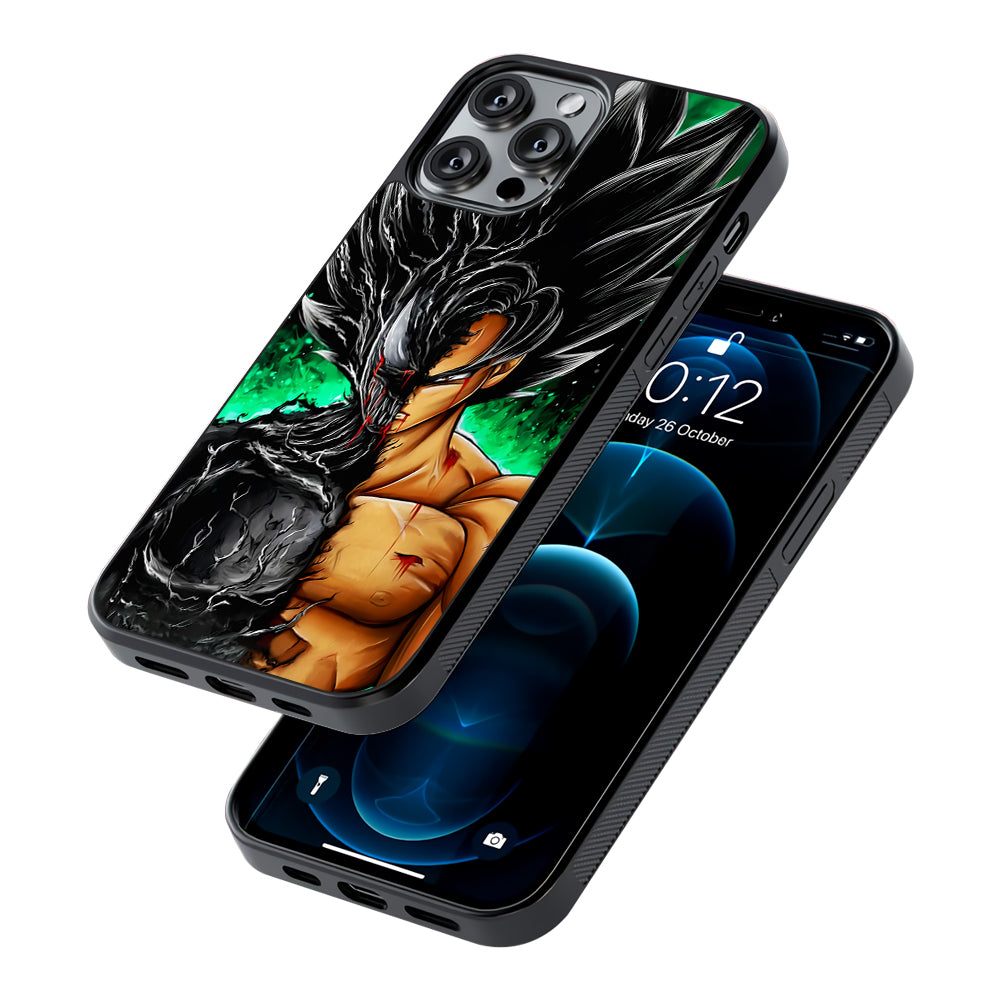 Venom X Goku Fusion 2D Rubber Phone Case