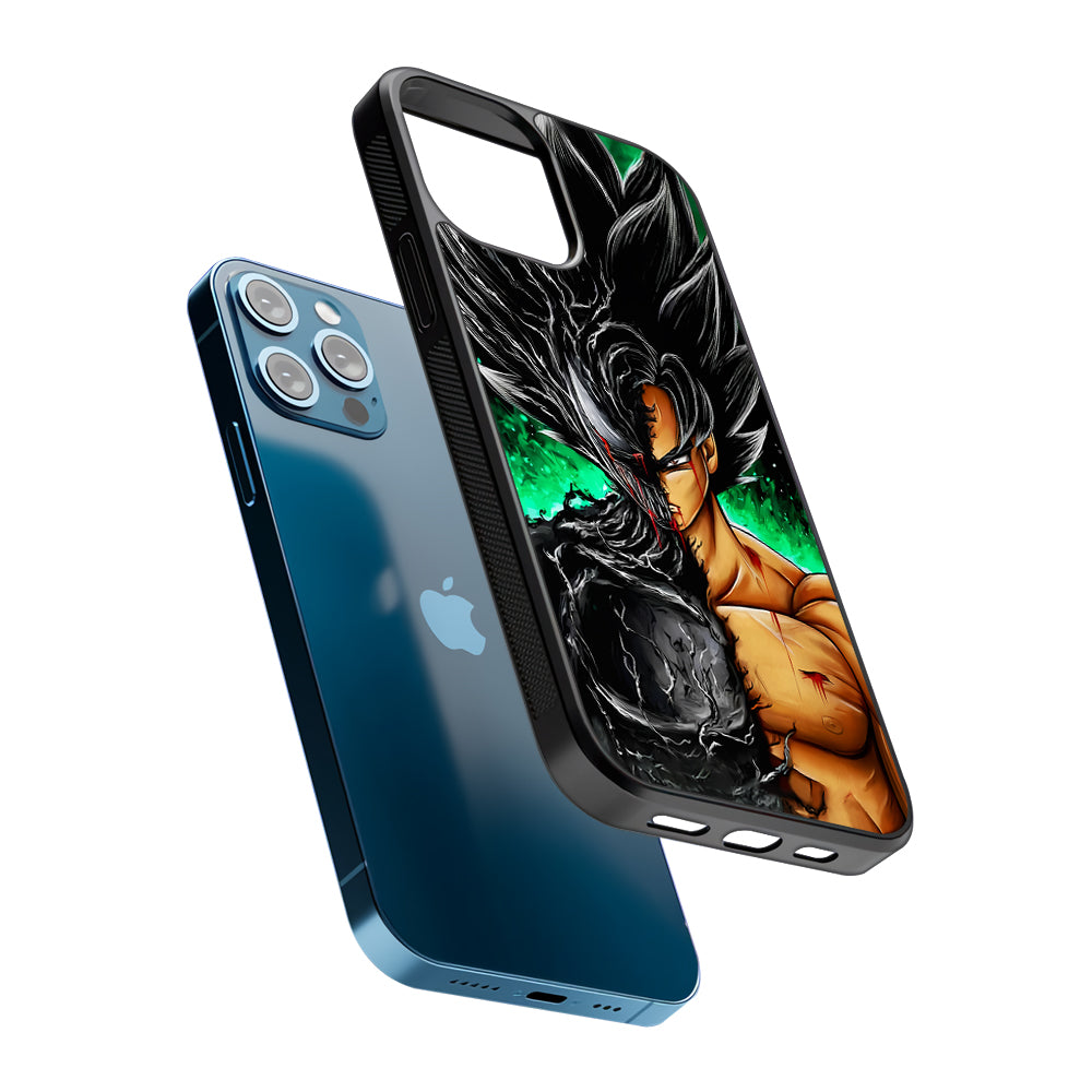 Venom X Goku Fusion 2D Rubber Phone Case