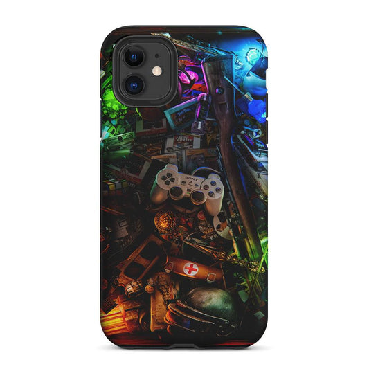 Video Games Retro Art 2 in 1 Tough Phone Case-Oxvistore
