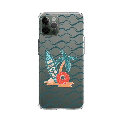 Waiting for The Waves on The Beach Clear Soft Case