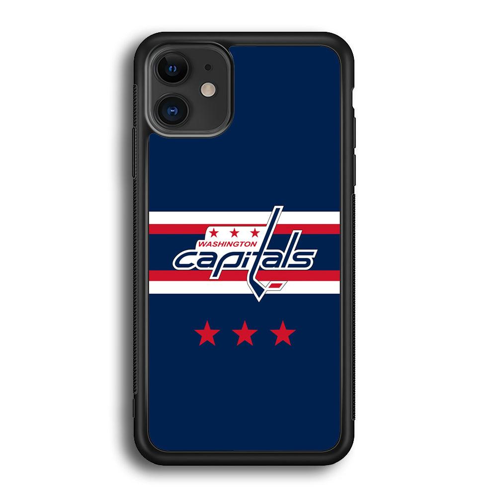 Washington Capitals The Red Star iPhone 11 Case-Rubber Black (2D Case)-Oxvistore