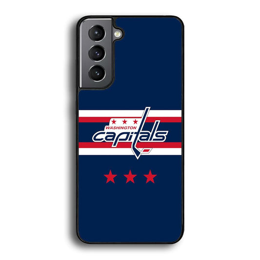 Washington Capitals The Red Star Samsung Galaxy S22 Case-Rubber Black (2D Case)-Oxvistore