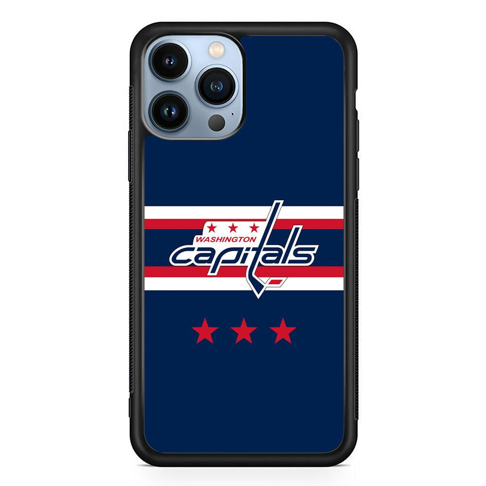 Washington Capitals The Red Star iPhone 14 Pro Max Case-Rubber Black (2D Case)-Oxvistore