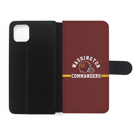 Washington Commanders Helmet Flip Wallet Phone Case