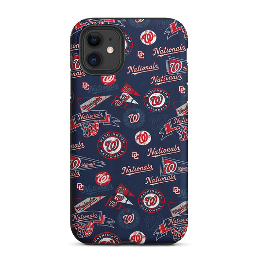 Washington Nationals Pattern 2 in 1 Tough Phone Case