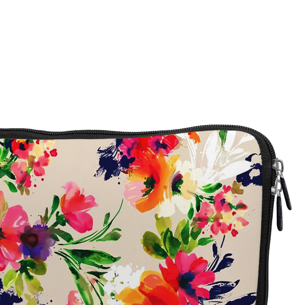 Watercolor Flower Abstract Laptop Sleeve Protective Cover