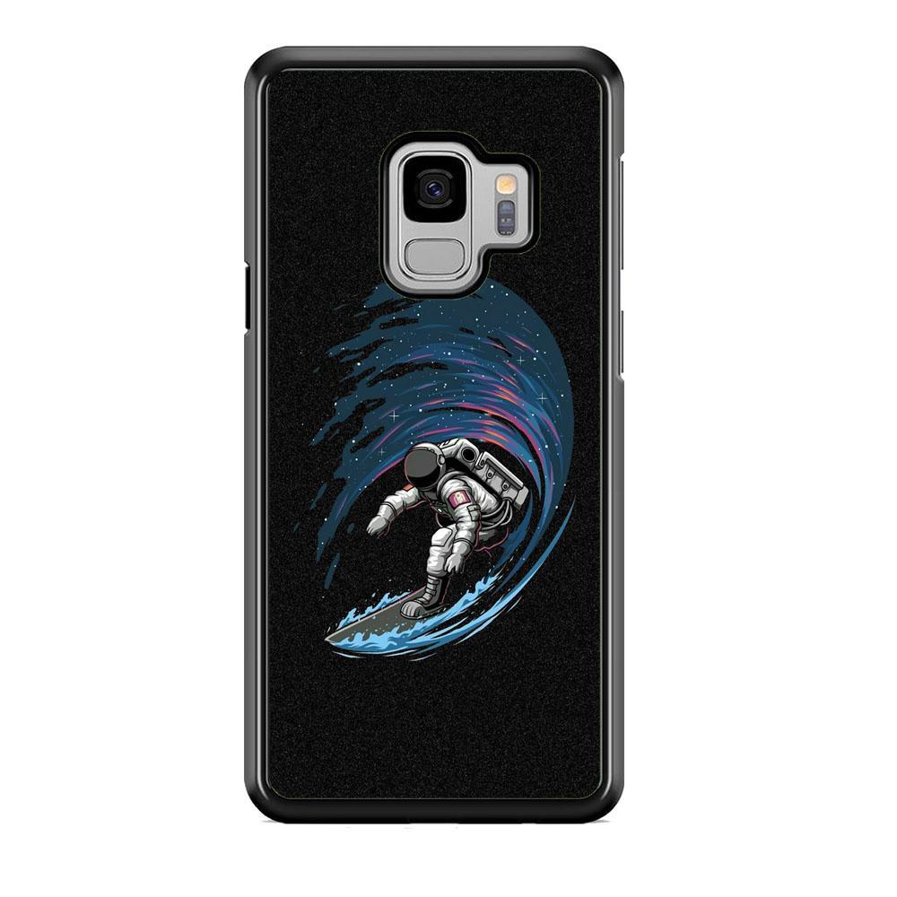 Wave In Space Samsung Galaxy S9 Case-Rubber Black (2D Case)-Oxvistore