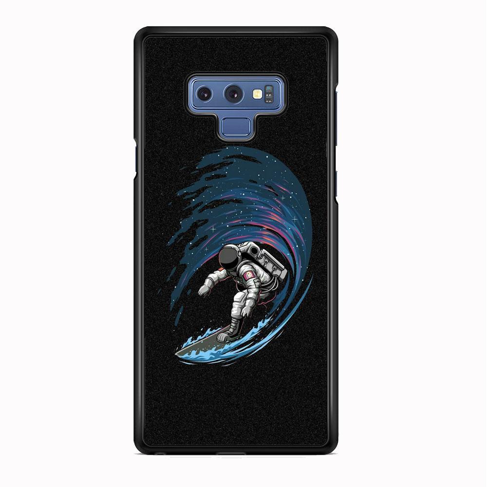 Wave In Space Samsung Galaxy Note 9 Case-Rubber Black (2D Case)-Oxvistore