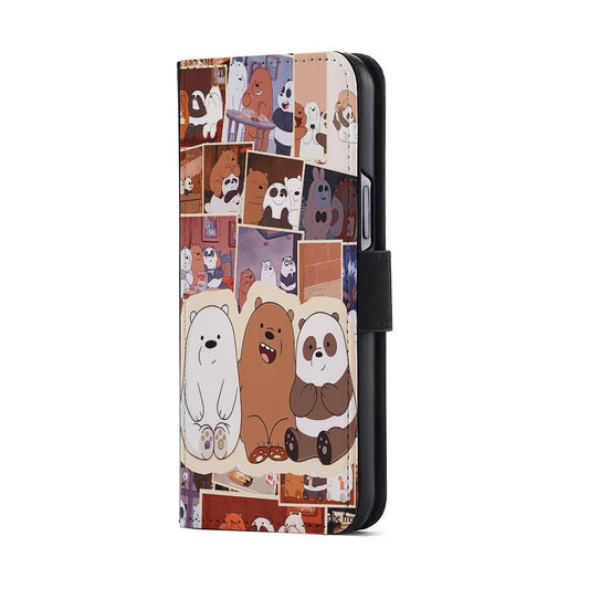 We Bare Bears Aaesthetic Flip Wallet Phone Case-Oxvistore