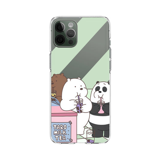 We Bare Bears Sweet Ice Milk Tea Clear Soft Case