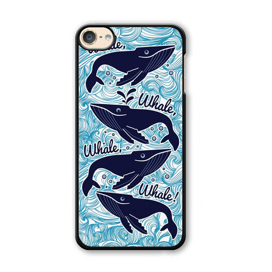 Whale Wave Oceanic iPod Touch 6 Case-Plastic Black (2D Case)-Oxvistore