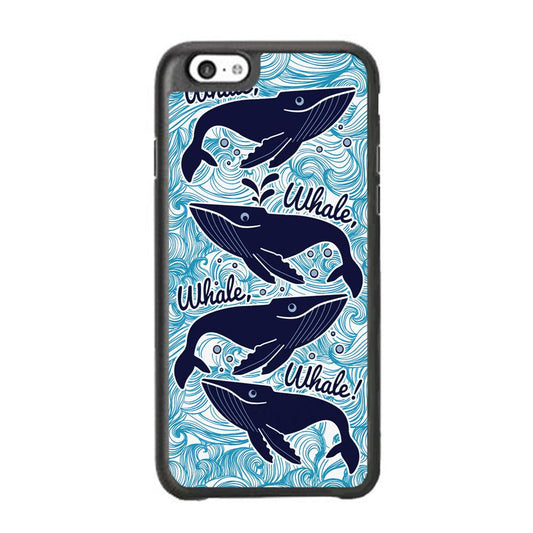 Whale Wave Oceanic iPhone 6 Plus | 6s Plus Case-Rubber White (2D Case)-Oxvistore