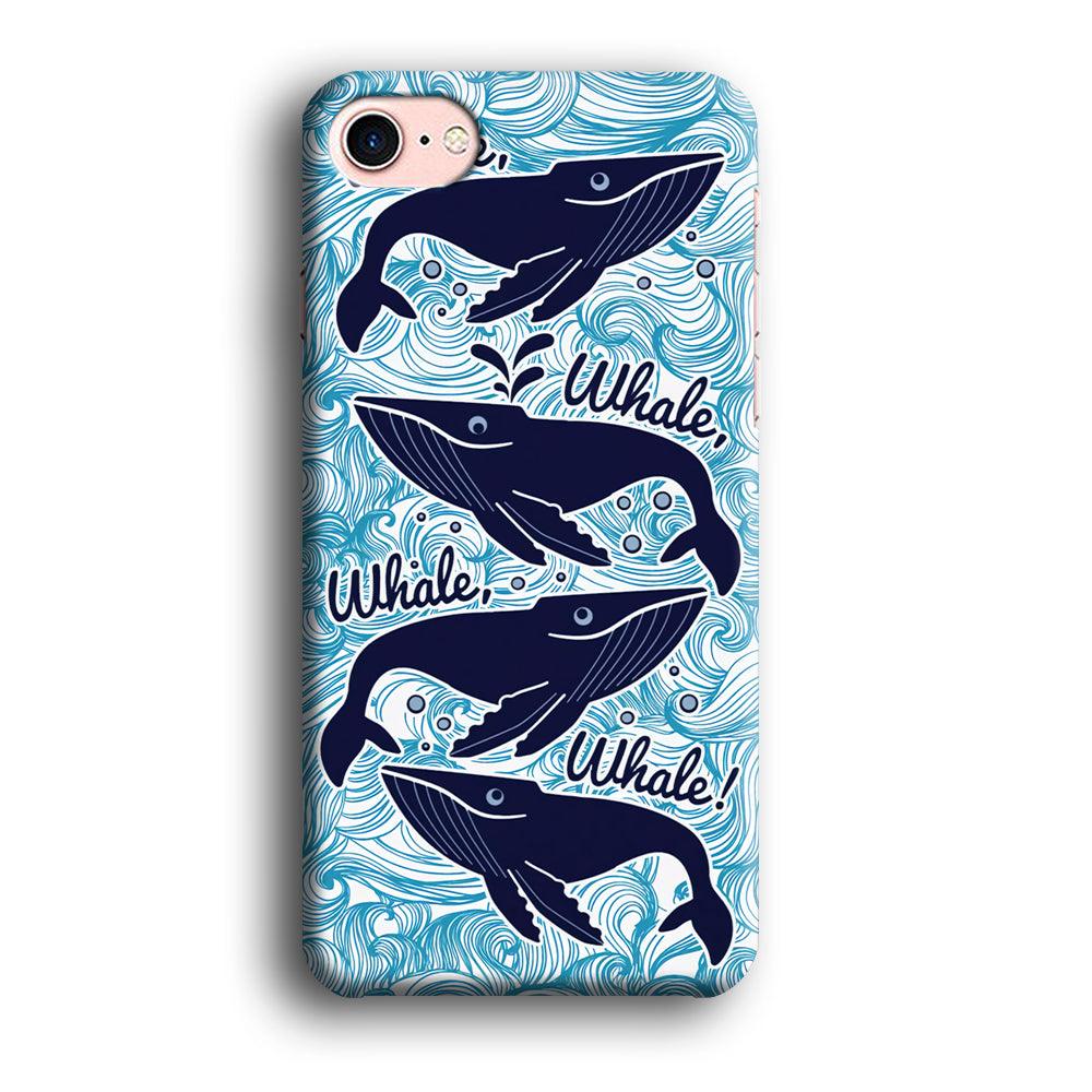 Whale Wave Oceanic iPhone 8 Case-Oxvistore