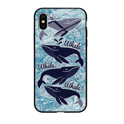 Whale Wave Oceanic iPhone X Case-Oxvistore