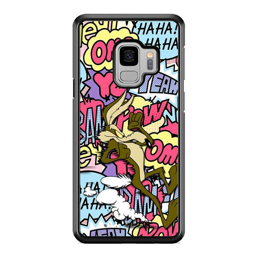 Wile Coyote Run Too Far Samsung Galaxy S9 Case-Rubber Black (2D Case)-Oxvistore
