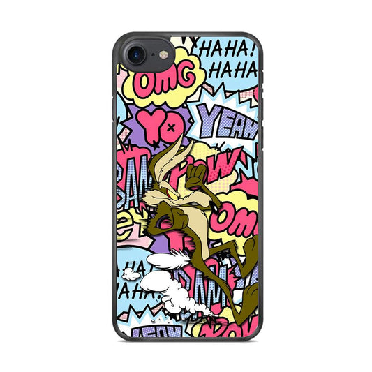 Wile Coyote Run Too Far iPhone 8 Case-Rubber Black (2D Case)-Oxvistore