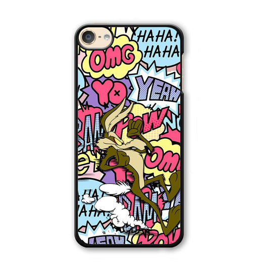 Wile Coyote Run Too Far iPod Touch 6 Case-Plastic Black (2D Case)-Oxvistore