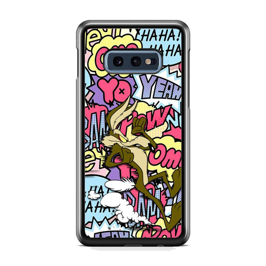 Wile Coyote Run Too Far Samsung Galaxy S10E Case-Rubber Black (2D Case)-Oxvistore
