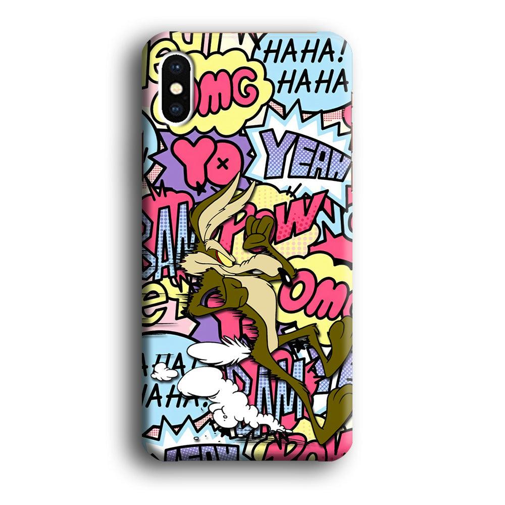 Wile Coyote Run Too Far iPhone X Case-Oxvistore