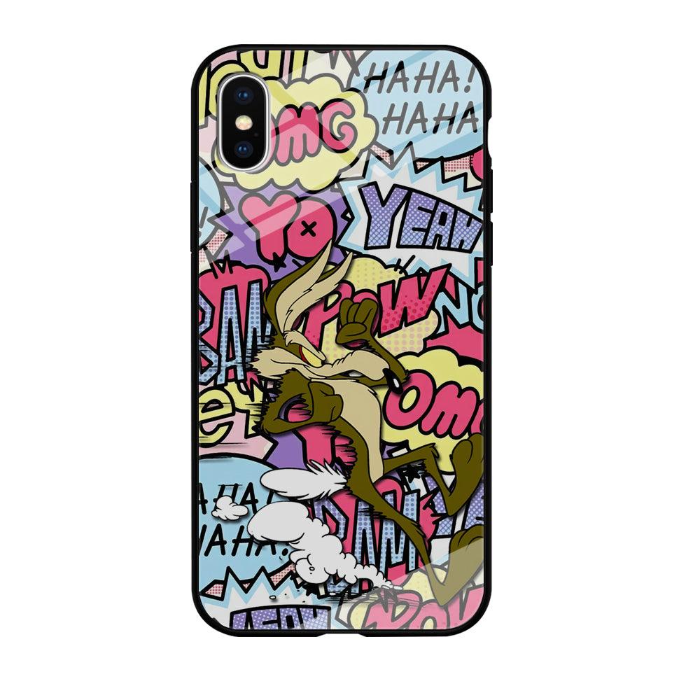 Wile Coyote Run Too Far iPhone X Case-Oxvistore