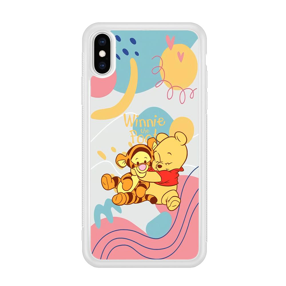 Winnie The Pooh Hug Wholeheartedly iPhone X Case-Oxvistore