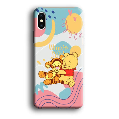 Winnie The Pooh Hug Wholeheartedly iPhone X Case-Oxvistore