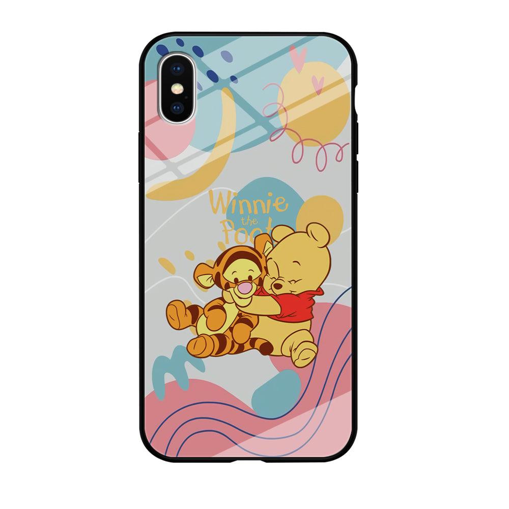 Winnie The Pooh Hug Wholeheartedly iPhone X Case-Oxvistore