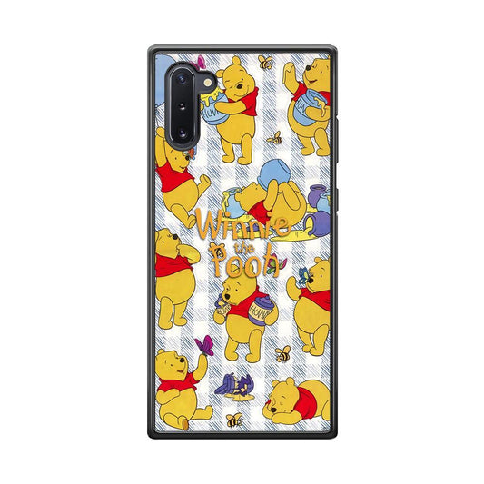 Winnie The Pooh Moment in A Day Samsung Galaxy Note 10 Case-Rubber Black (2D Case)-Oxvistore