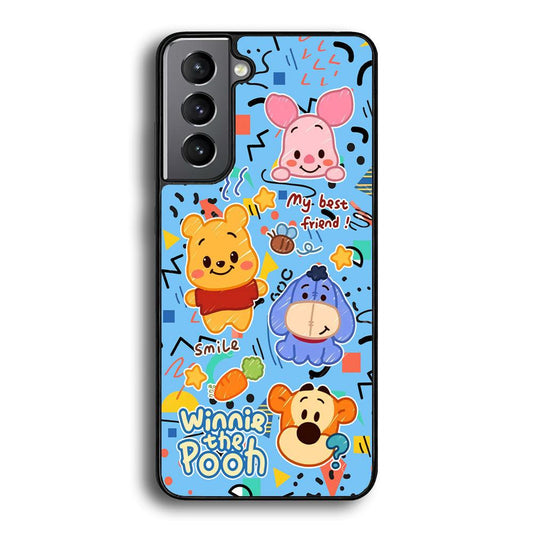 Winnie The Pooh The Best Friend Samsung Galaxy S23 Case-Rubber Black (2D Case)-Oxvistore