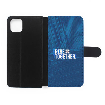 Winnipeg Jets Rise Together Flip Wallet Phone Case