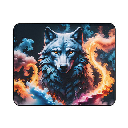 Wolf With Colorful Smoke Mouse Pads-18x21 CM-Oxvistore