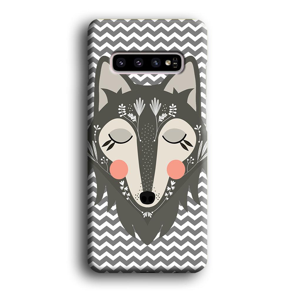 Wolf Bravey Visage Samsung Galaxy S10 Case-Oxvistore