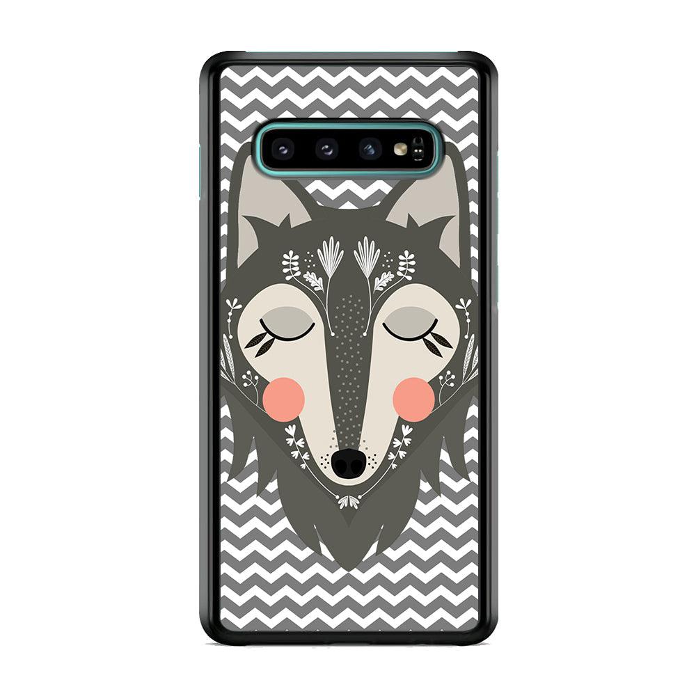 Wolf Bravey Visage Samsung Galaxy S10 Plus Case-Oxvistore