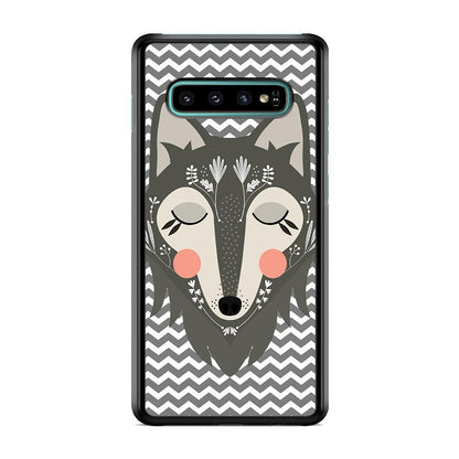 Wolf Bravey Visage Samsung Galaxy S10 Plus Case-Oxvistore