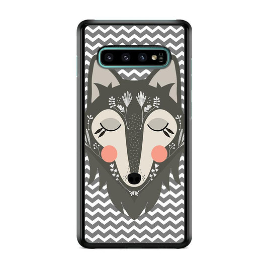 Wolf Bravey Visage Samsung Galaxy S10 Plus Case-Oxvistore