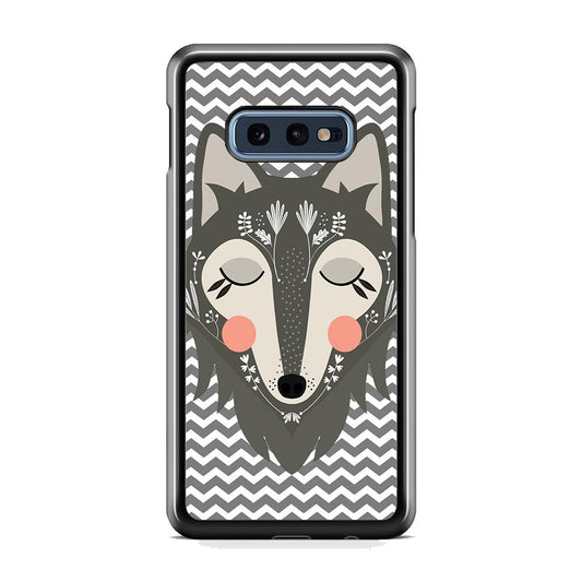 Wolf Bravey Visage Samsung Galaxy S10E Case-Oxvistore