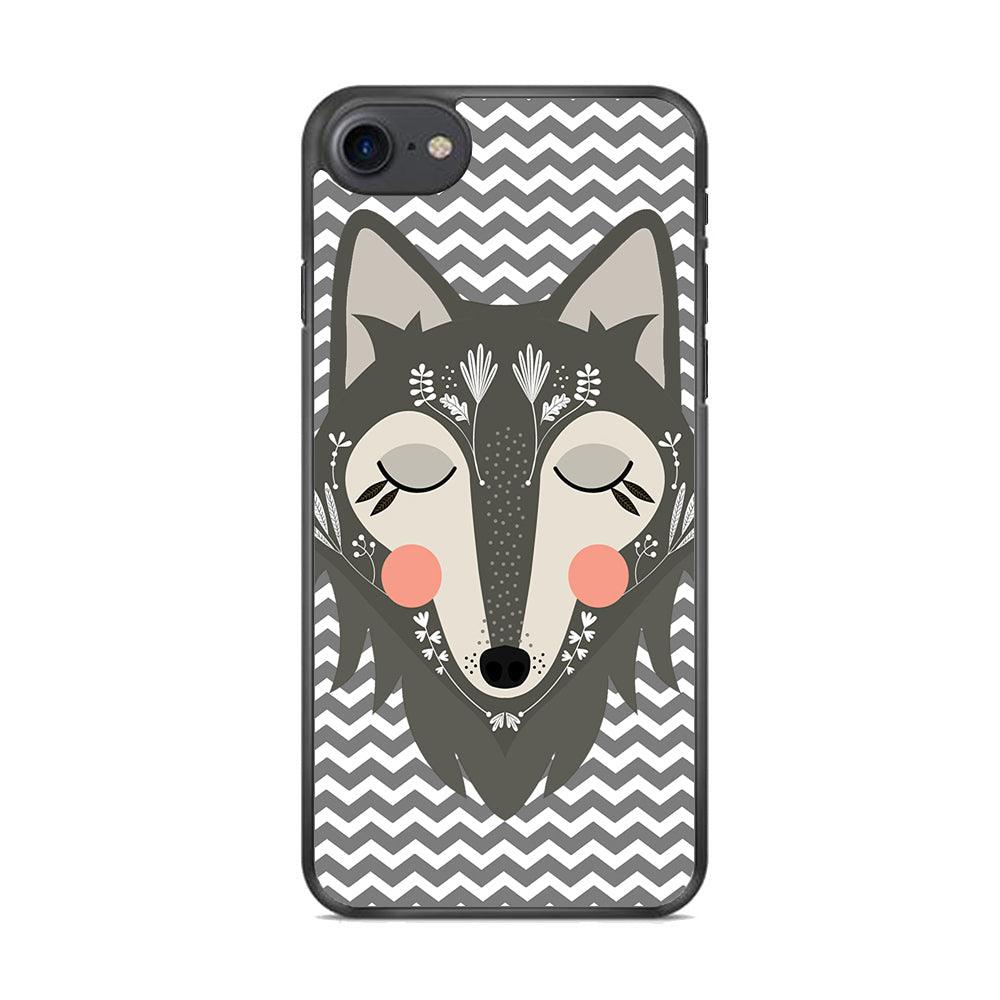 Wolf Bravey Visage iPhone 8 Case-Oxvistore