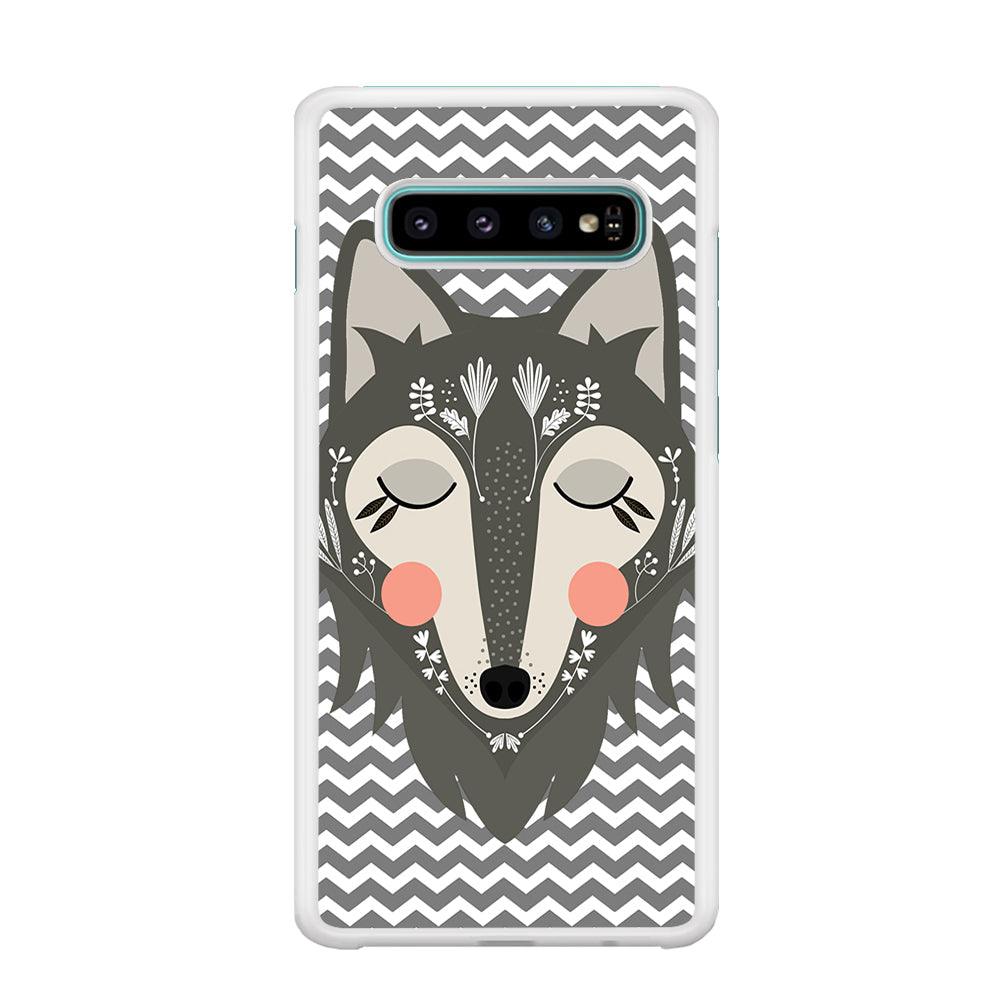 Wolf Bravey Visage Samsung Galaxy S10 Plus Case-Oxvistore