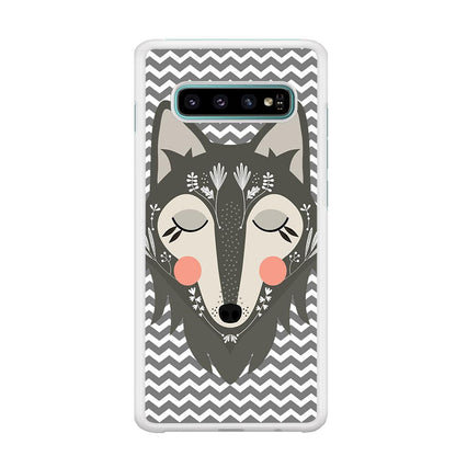 Wolf Bravey Visage Samsung Galaxy S10 Plus Case-Oxvistore