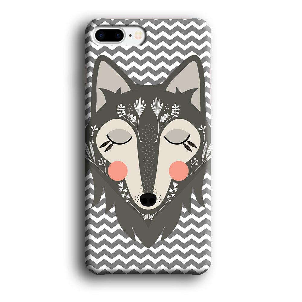 Wolf Bravey Visage iPhone 8 Plus Case-Oxvistore