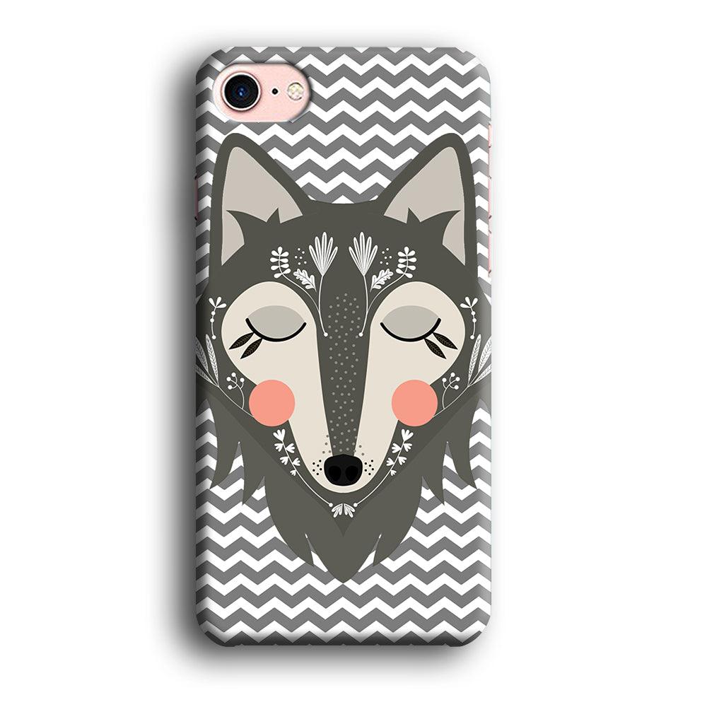 Wolf Bravey Visage iPhone 8 Case-Oxvistore