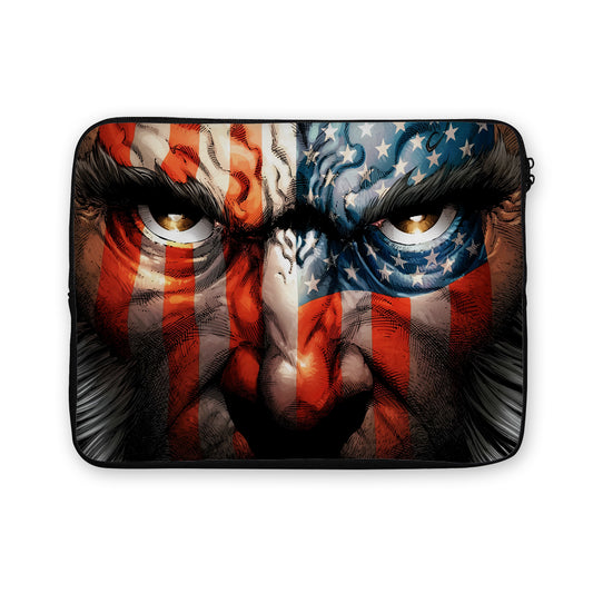 Wolverine Face US Flag Laptop Sleeve Protective Cover