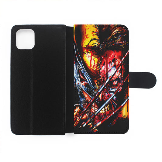 Wolverine Transformation Comic Flip Wallet Phone Case