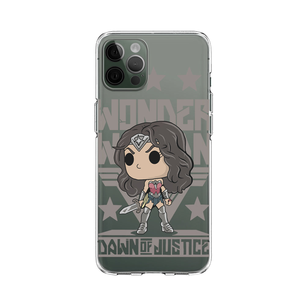 Wonder Woman Chibi Art Cartoon Clear Soft Case