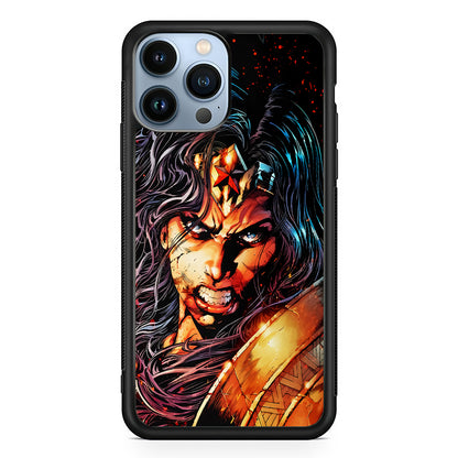 Wonder Woman Comic Art 2D Rubber Phone Case