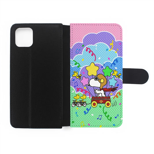 Woodstock Pulled Snoopy Flip Wallet Phone Case