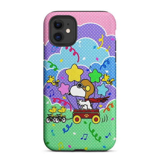 Woodstock Pulled Snoopy 2 in 1 Tough Phone Case-Oxvistore