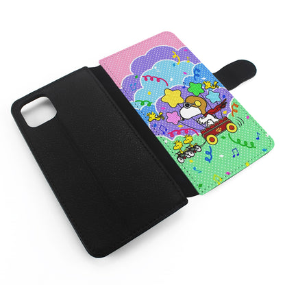 Woodstock Pulled Snoopy Flip Wallet Phone Case